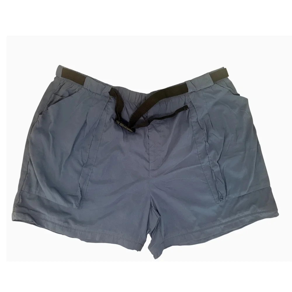 Sportif XXL Men's Blue Nylon Outdoor Hiking Shorts with Liner